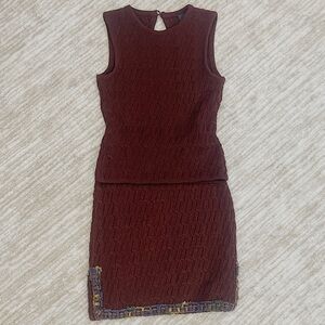 Vintage Anna Sui James Coviello Wool Skirt Set - Size P/Small